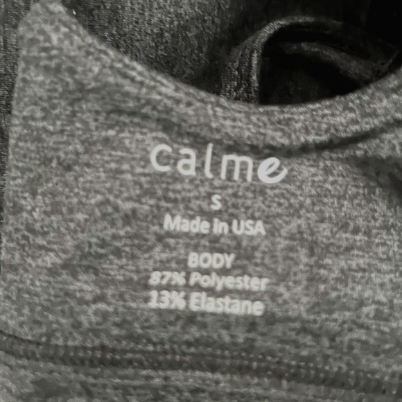Johnny Was Calme Ease Sports Bra II Dark Heathered Gray Cross Back NWT Small - Picture 8 of 11